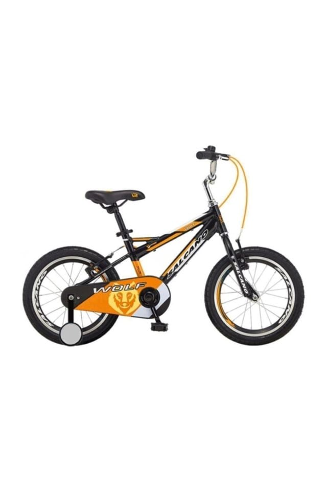 Salcano Wolf 16 Jant (105-120 cm Boy) Vitessiz Erkek Çocuk Bisikleti-Siyah Turuncu Beyaz