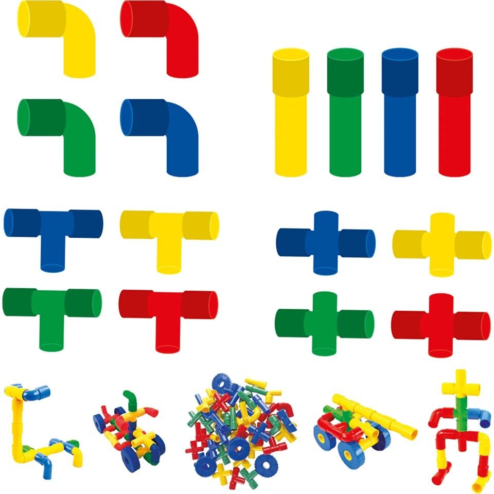 Hamaha HMH-1236 Hamko Tekerlekli 72 Parça Boru Lego