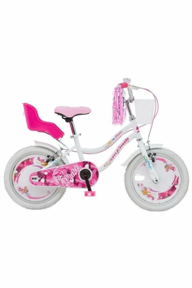 Salcano Muki 14 Jant (80-105 cm Boy) Vitessiz Kız Çocuk Bisikleti-Beyaz Pembe
