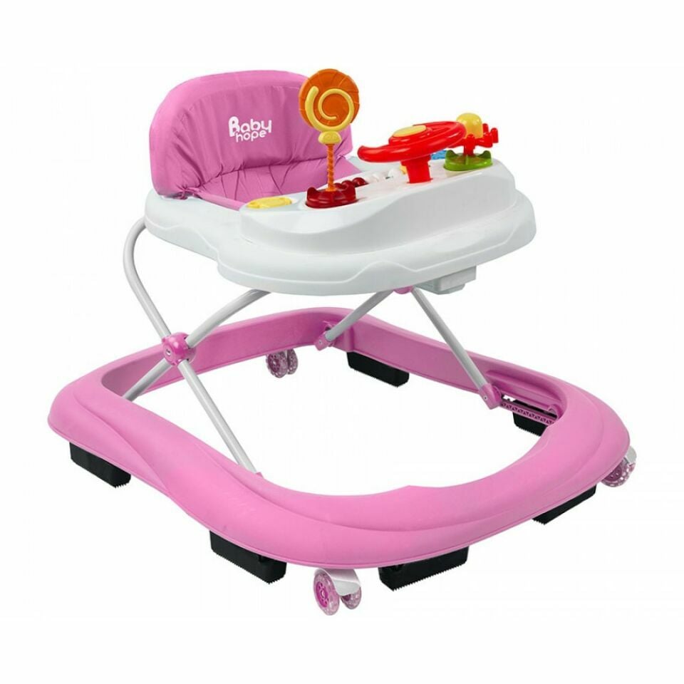 Baby Hope 217 Lüks Oyuncaklı Yürüteç-Pembe