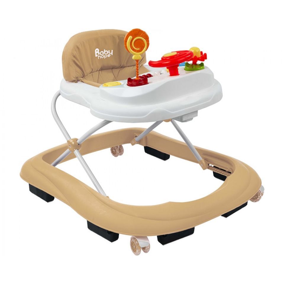 Baby Hope 217 Lüks Oyuncaklı Yürüteç-Kahverengi