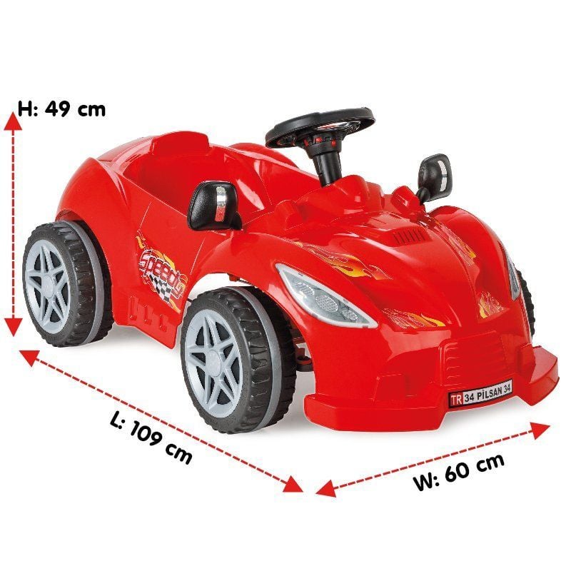 Pilsan Speedy Pedallı Araba-Kırmızı