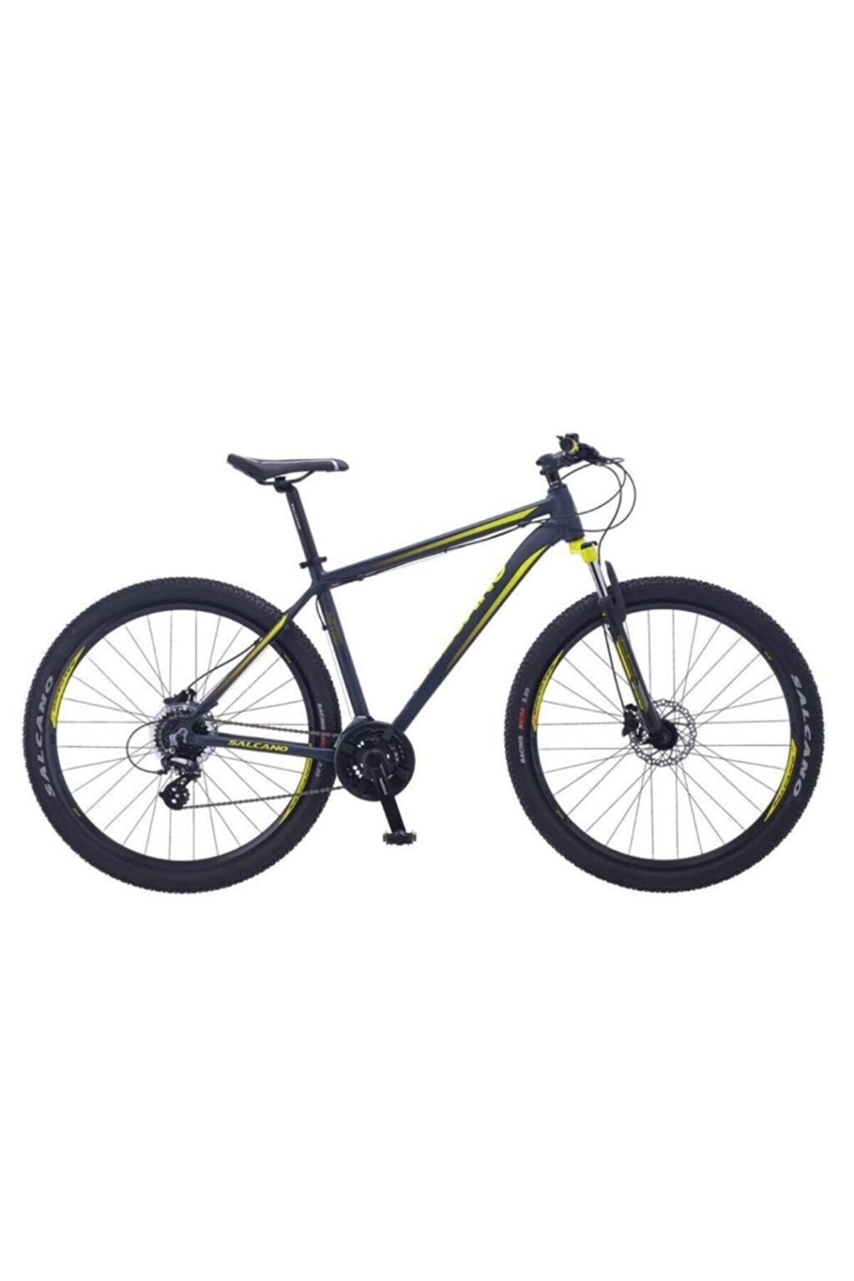 Salcano Astro 29 HD 29 Jant 19 İnc (170-185 cm Boy) Hidrolik Disk Fren Dağ Bisikleti-Antrasit Gri Sarı