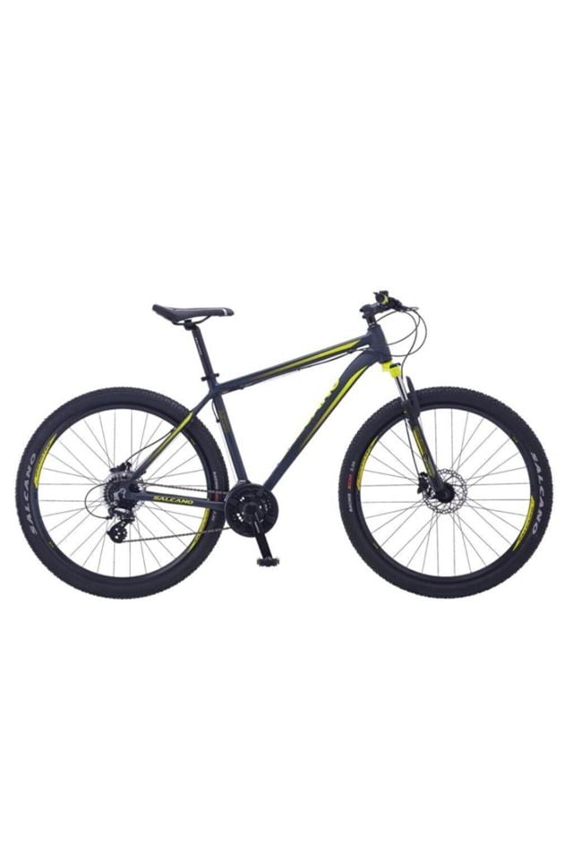 Salcano Astro 29 HD 29 Jant 19 İnc (170-185 cm Boy) Hidrolik Disk Fren Dağ Bisikleti-Antrasit Gri Sarı