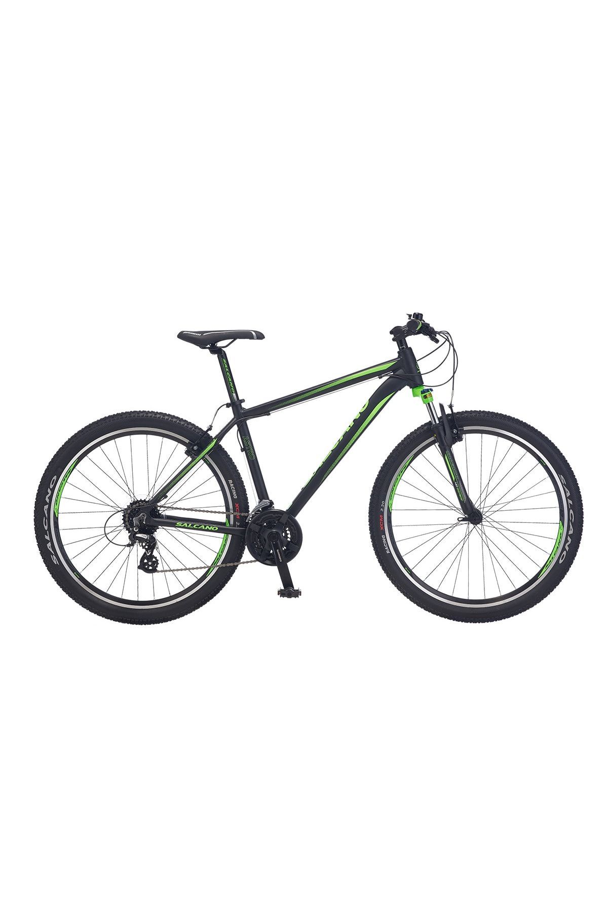 Salcano Astro 27,5 V 27,5 Jant 20 İnc (170-180 cm Boy) Pabuç Fren Dağ Bisikleti-Siyah Yeşil