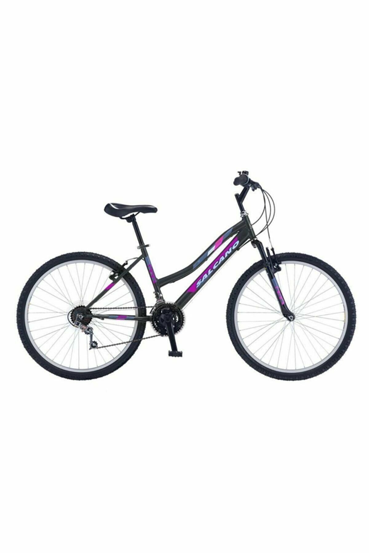 Salcano Mare 26 Lady 26 Jant (155-170 cm Boy) Pabuç Fren 21 Vites Bayan Dağ Bisikleti-Siyah Mor Koyu Gri