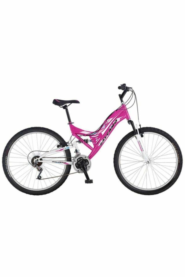 Salcano Helen 24 Jant (140-155 cm Boy) Çift Amortisörlü 21 Vites Kız Çocuk Dağ Bisikleti-Koyu Pembe Açık Pembe