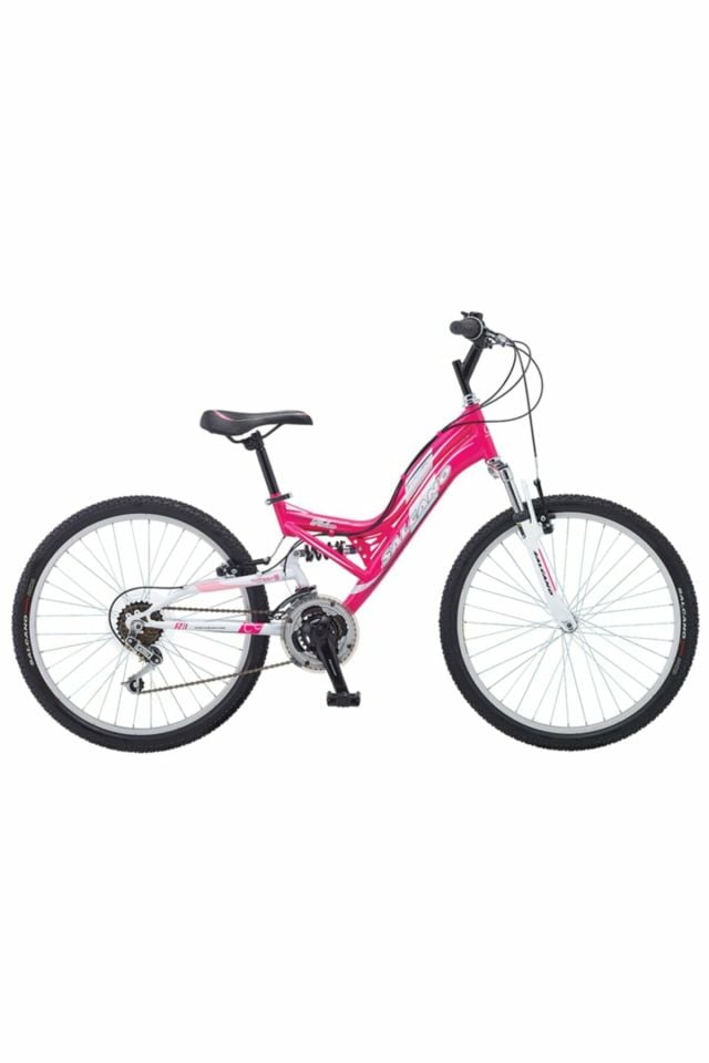 Salcano Helen 24 Jant (140-155 cm Boy) Çift Amortisörlü 21 Vites Kız Çocuk Dağ Bisikleti- Açık Pembe Pembe