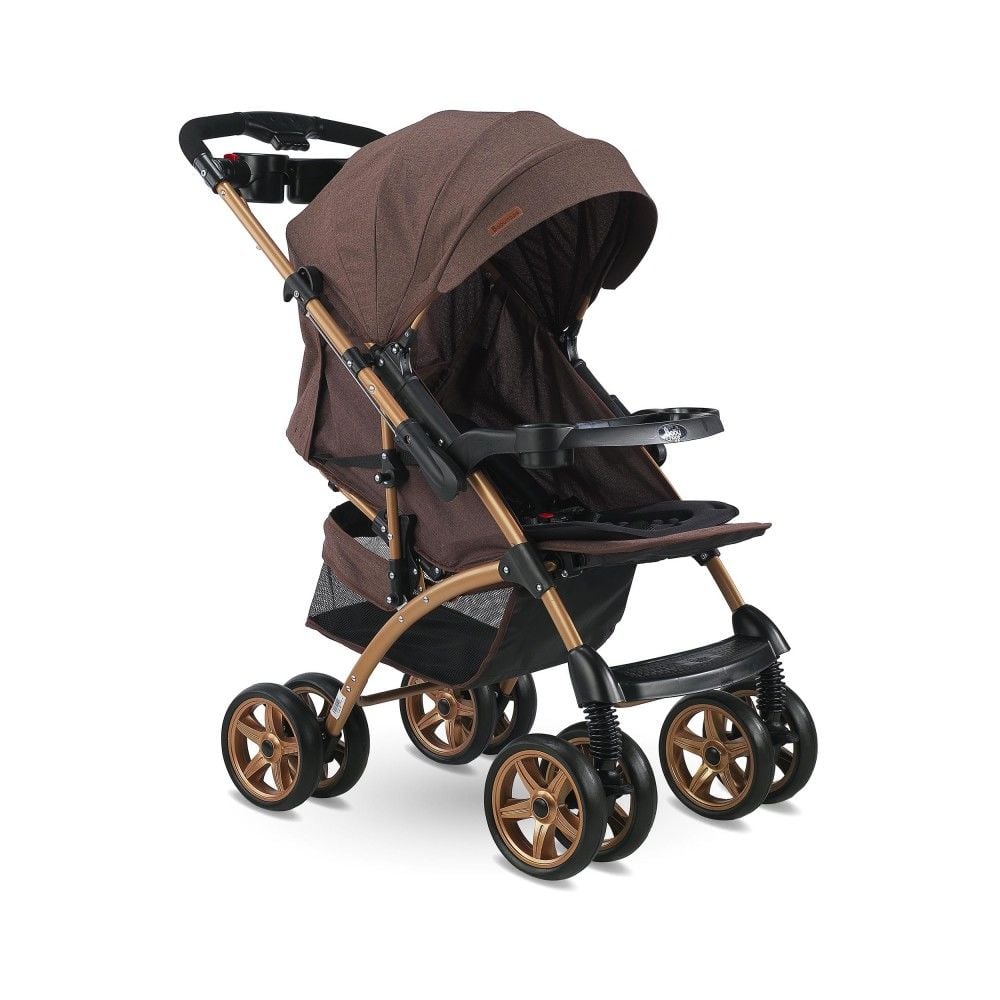 Baby Hope BH 609 Polo Çift Yönlü Puset Bebek Arabası-Kahve