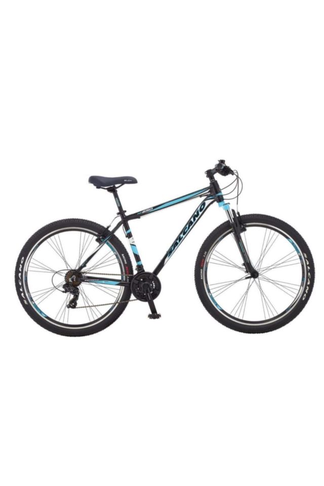 Salcano NG650 27,5 V 27,5 Jant 18'' (170-180 cm Boy) Pabuç Fren 21 Vites Dağ Bisikleti-Mat Siyah Turkuaz Beyaz