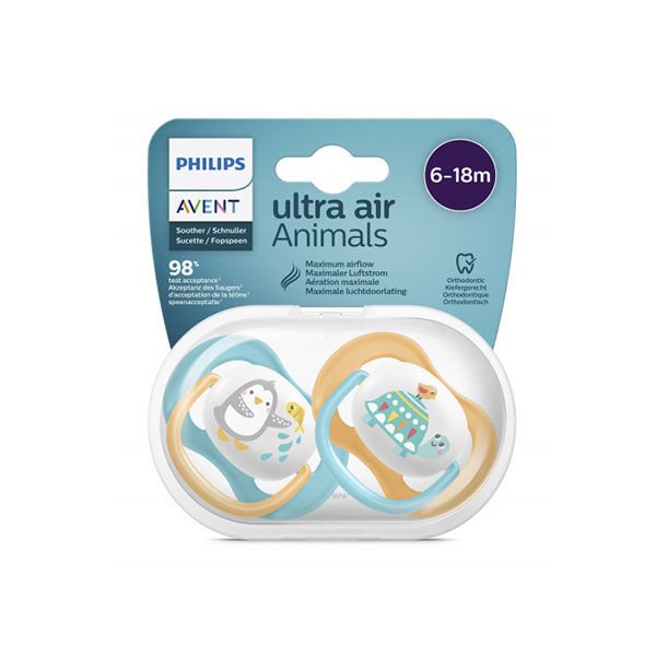Philips Avent 6-18 Ultra Air Animals Emzik İkili