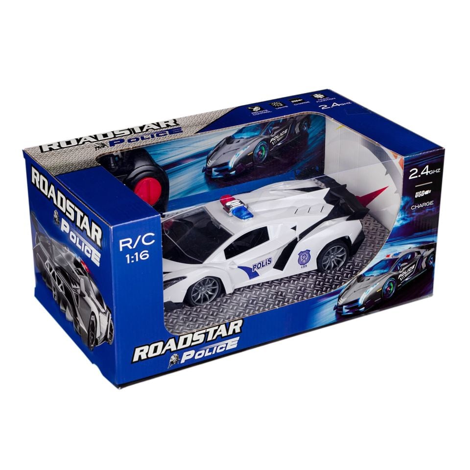 Kayyum Rd-002 RoadStar 1:16 Şarjlı Polis Araba