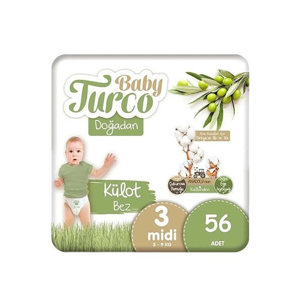 Baby Turco Doğadan Eco Midi Külot Bez 3x56