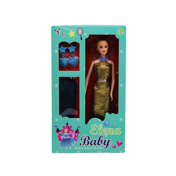Kembay Yedek Elbiseli Küpeli Elena Bebek