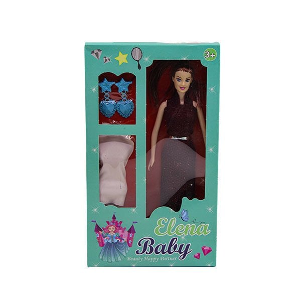 Kembay Yedek Elbiseli Küpeli Elena Bebek