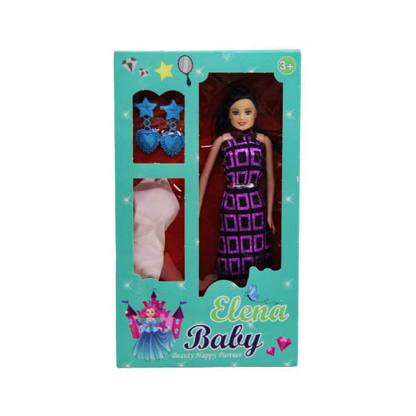 Kembay Yedek Elbiseli Küpeli Elena Bebek