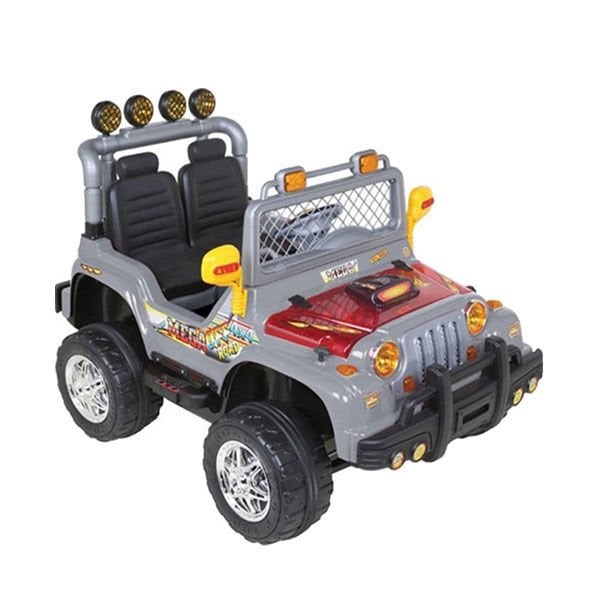 Aliş Mega Jeep Kumandalı Çift Kişilik Akülü Araba 12V Gri