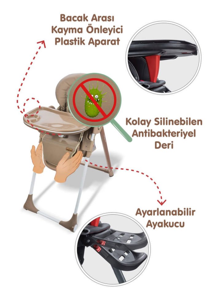 Babycare Multıflex Mama Sandalyesi Kahve