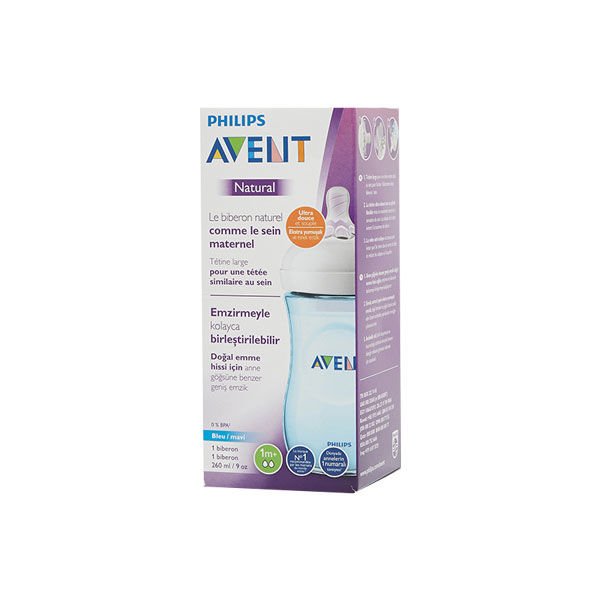 Philips Avent PP Biberon Natural 260 ml Tekli Mavi