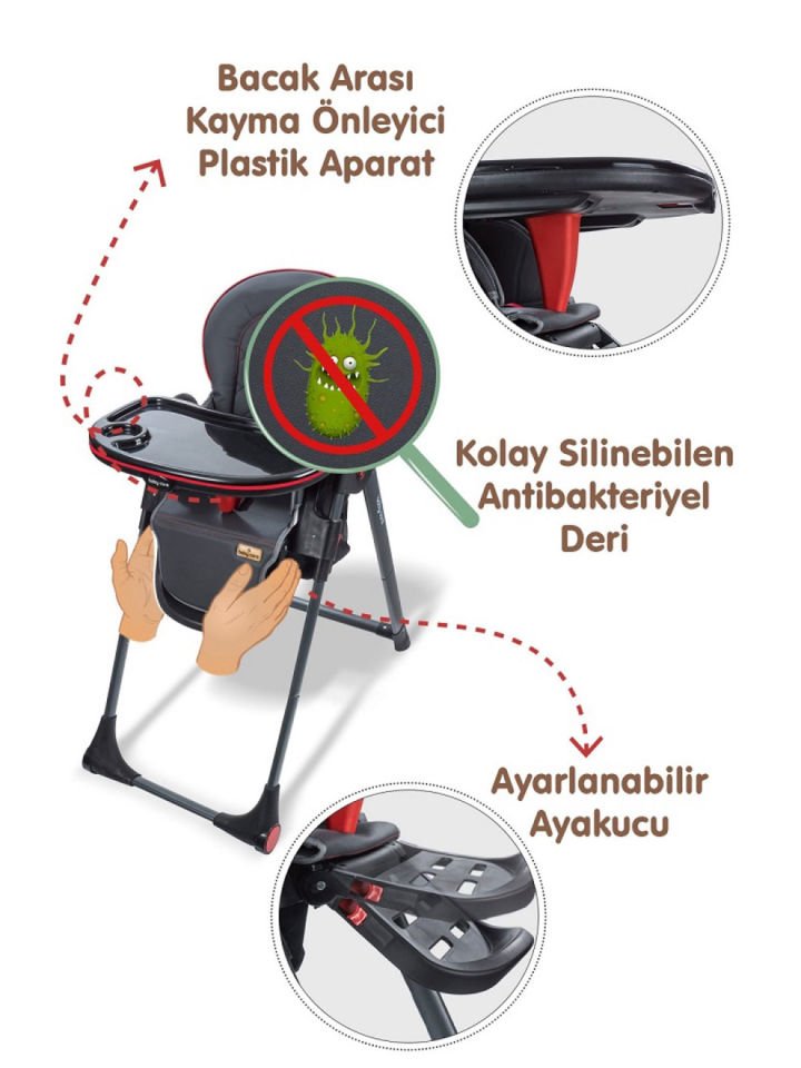 Babycare Multıflex Mama Sandalyesi Siyah