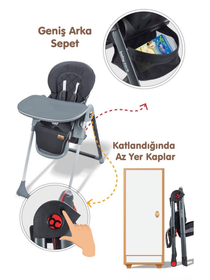 Babycare Multıflex Mama Sandalyesi Gri