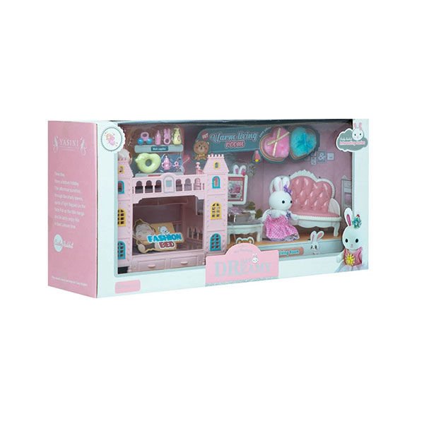 Mega Bay Dreamy Mini Tavşan Eğlenceli Ranza Seti