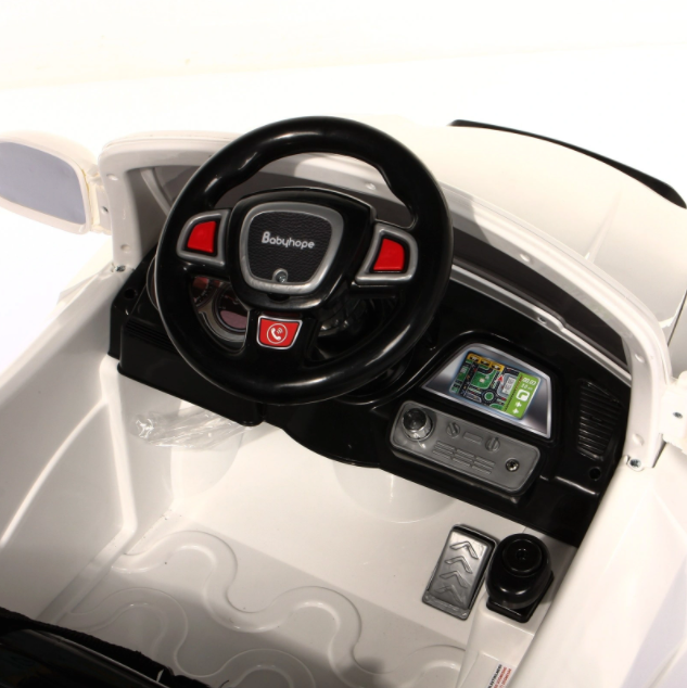 Babyhope E-Drive-5 Akülü Araba Uzaktan Kumandalı 12 Volt Beyaz