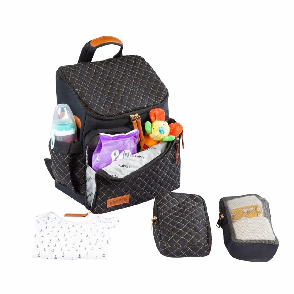 Kraft Diamond Bebek Bakım Sırt Çantası Gri