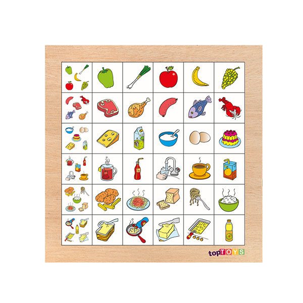 Chiva Resimdekileri Bul Yiyecekler Ahşap Puzzle