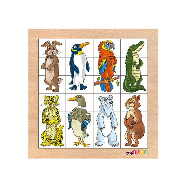 Chiva Eşleştir Karıştır Hayvanlar Ahşap Puzzle
