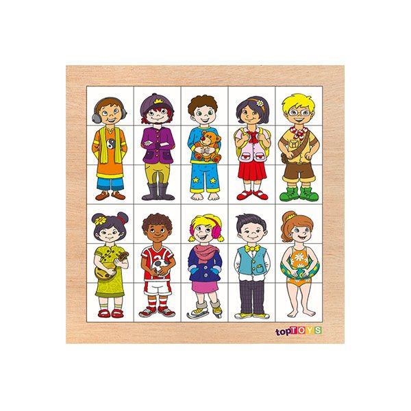 Chiva Eşleştir Karıştır Çocuklar Ahşap Puzzle