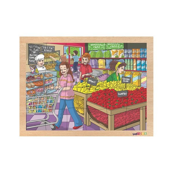 Chiva 24 Parça Ahşap Puzzle Alışveriş