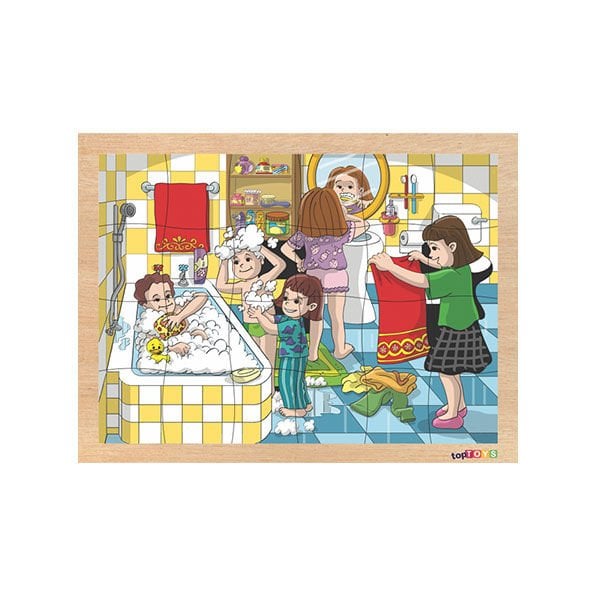 Chiva 24 Parça Ahşap Puzzle Hijyen