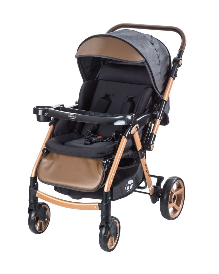 Babycare Combo Maxi Pro Çift Yönlü Bebek Arabası Gold Siyah