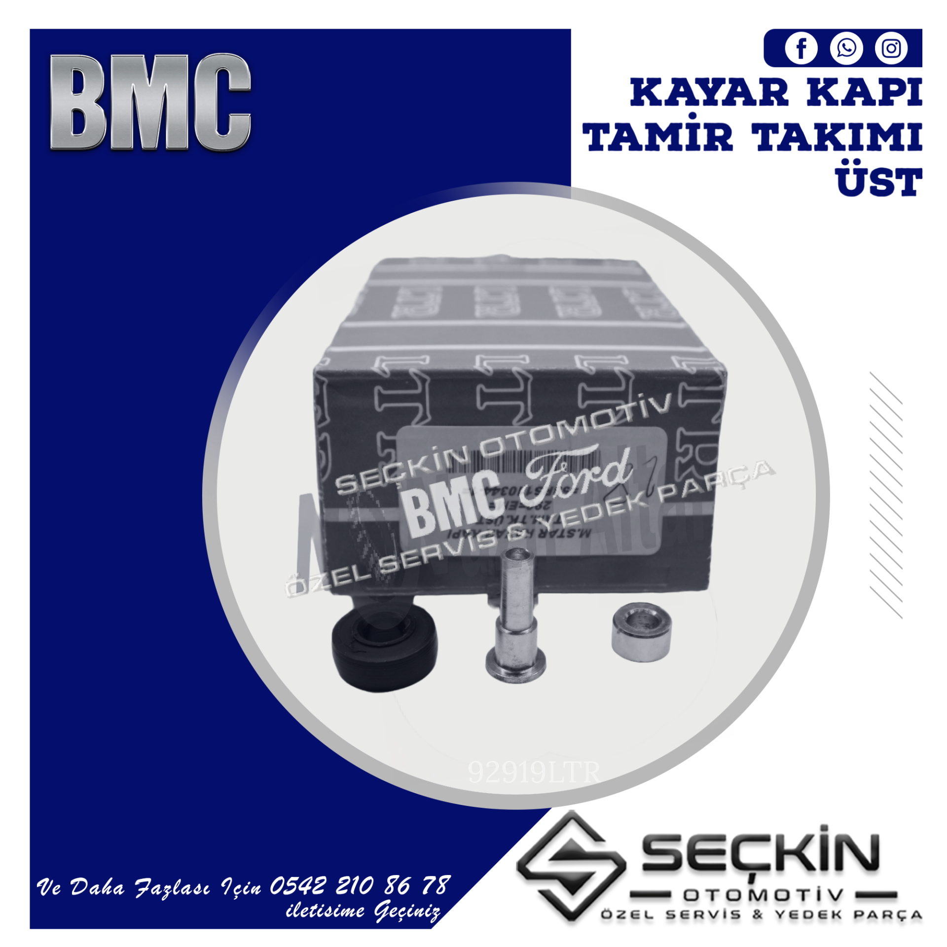 BMC MEGASTAR KAYAR KAPI TAMİR TAKIMI ÜST 290 P ESKİ MODEL