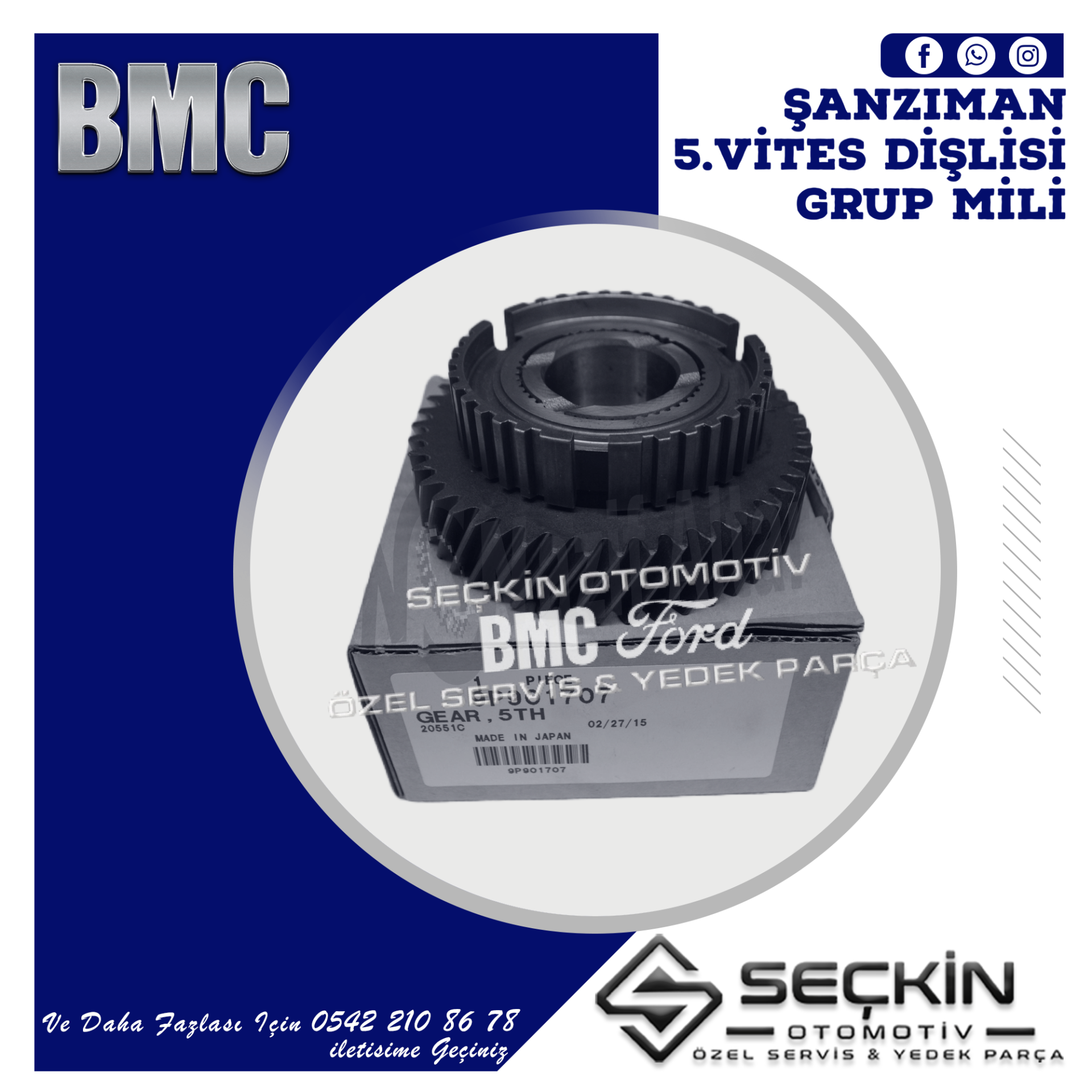 BMC A/15 ŞANZIMAN 5 VİTES DİŞLİSİ GRUP MİLİ 9P901707