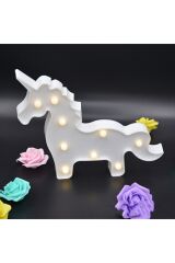 3d Unicorn Dekoratif Pilli Led Masa Duvar Ve Gece Lambası Aydınlatma