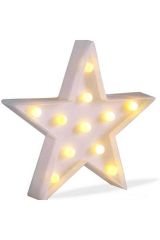 Star Yıldız Led Pano Lamba Beyaz 27 Cm Büyük Boy 11 Led