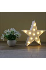 Star Yıldız Led Pano Lamba Beyaz 27 Cm Büyük Boy 11 Led