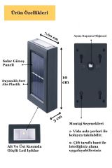 2 Adet Çift Led'li Güneş Enerjili Solar Dekoratif Aplik Aydınlatma