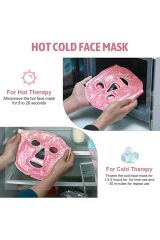 2 Adet Pembe Maske Canlandırıcı Sıcak Ve Soğuk Kullanıma Uygun Jel Yüz Maskesi 2 Adet
