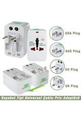 Fiş Piriz Çevirici 2 Adet Adaptör Avrupa Amarika Universal Çoklu Priz 2 Adet