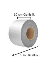 Yapışkanlı Folyo Bant 5 Metre*10 Cm Su Geçirmez Çatı Boru Duvar Çatlak Onarıcı Bant