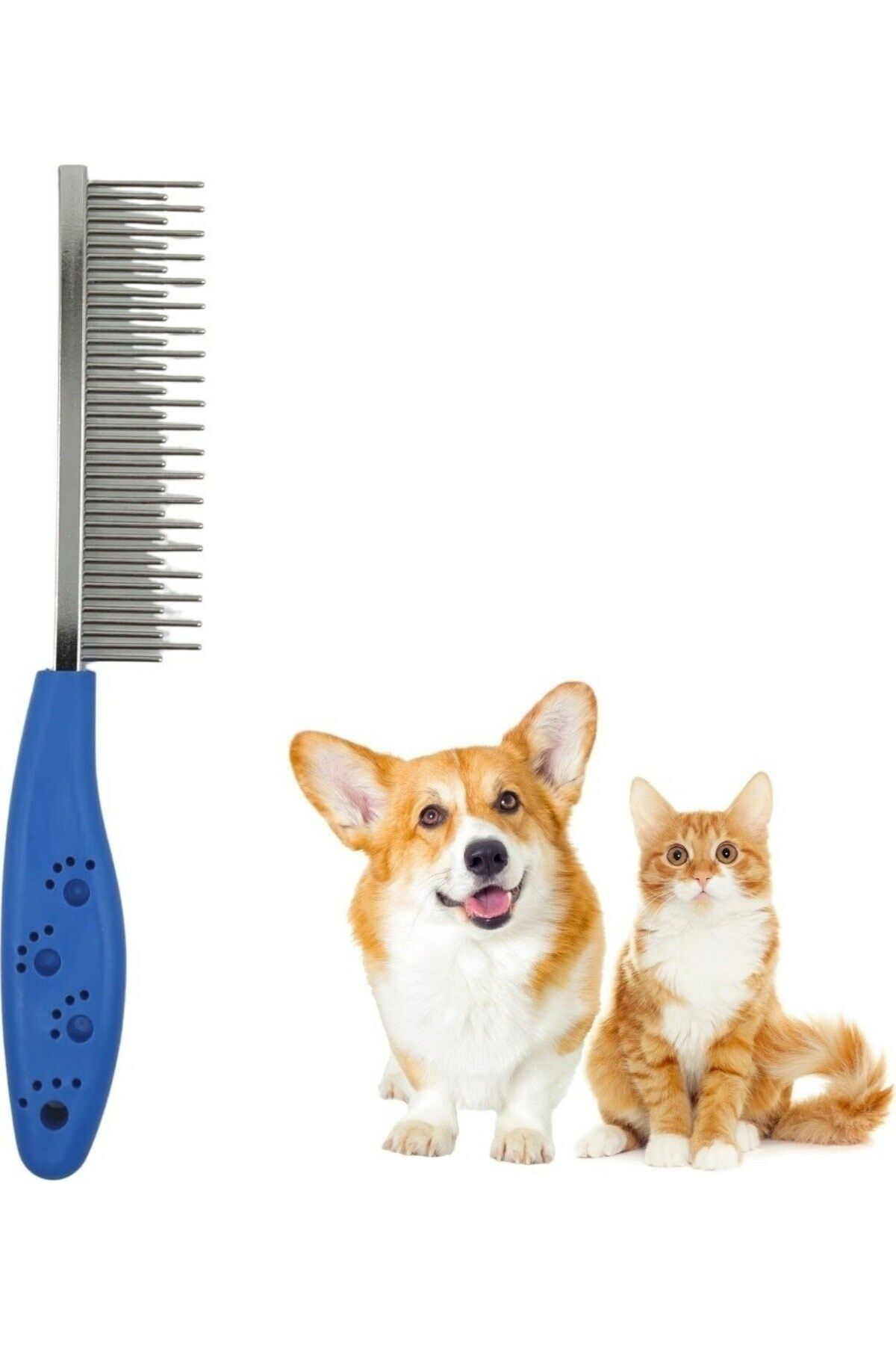 3 Adet Tüy Açıcı Kedi Köpek Tarağı Metal Dişli Evcil Hayvan Bakım Fırçası 3 Adet