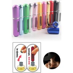 5 Adet Parfüm Şişesi Cep Boy Boş Parfüm Şişesinden Dolabilir Atomizer 5 Adet