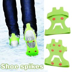 2 Çift Kışlık Ayakkabı Bot Fosforlu Karpatik Kayma Önleyici Buz Kar Zincir Tabanlık 2 Çift