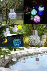 MultiColor Geçiş Fonksiyonlu Çerçeve Korumalı Bahçe Veranda Teras Sarkıt Solar Panelli Led Işık