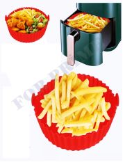 Air Fryer Hava Fritözü Silikon Pişirme Kalıbı 20 Cm x 5 Cm Kırmızı