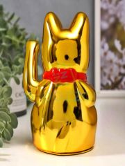 16 Cm Gold Japon Kültürü Bereket Şans Mutluluk Çağıran Şans Kedisi Pilli Hareketli Pati Maneki Neko