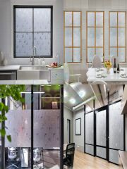 3 MetreX60 Cm Uv Koruyucu Dekoratif 3D Buzlu Çiçek Desenli Cam Banyo Pencere Folyosu Statik Sticker